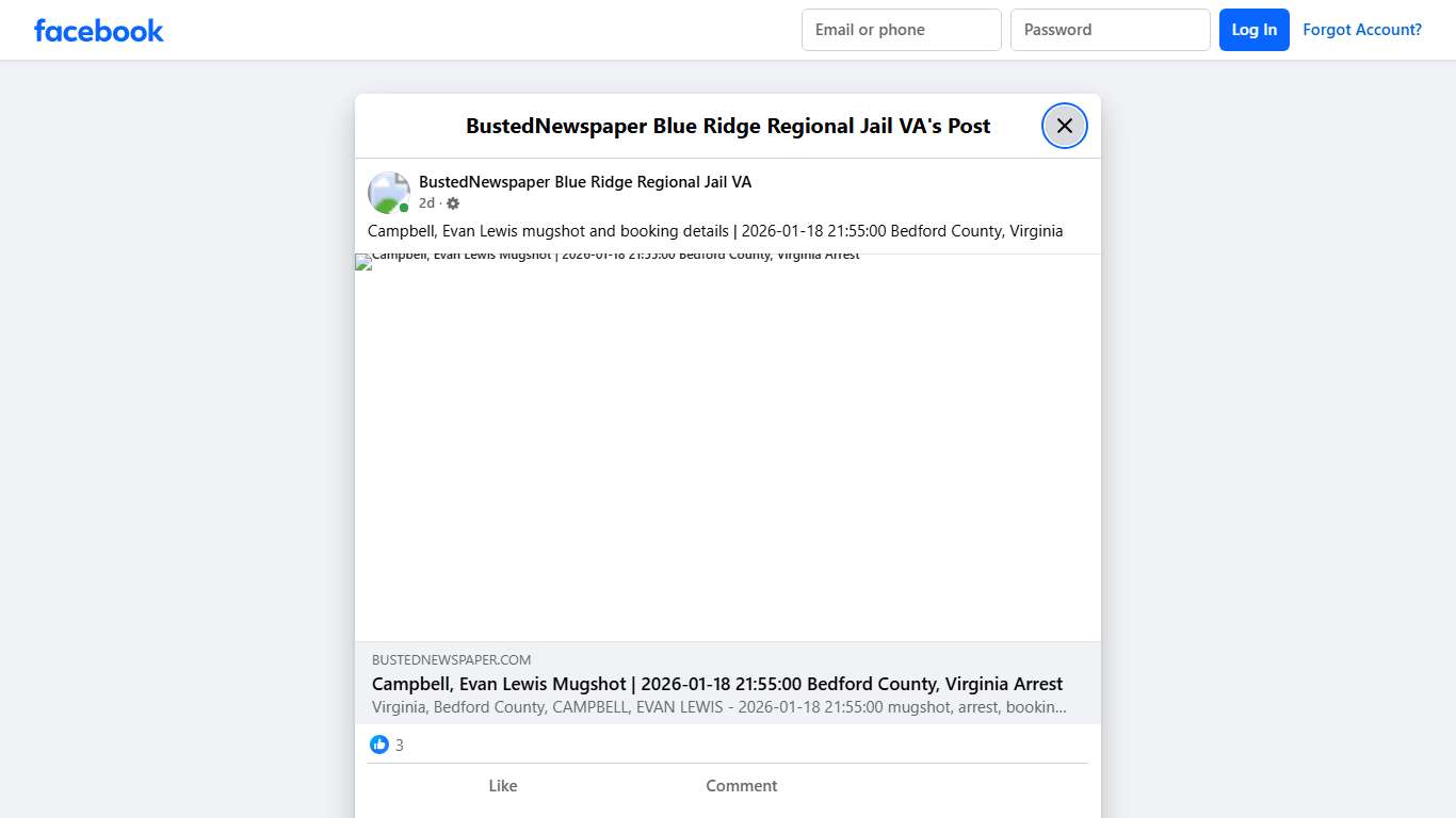 Campbell,... - BustedNewspaper Blue Ridge Regional Jail VA | Facebook